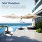 Best Choice Products 10ft 360° Rotating Cantilever Easy Auto Open Patio Umbrella w/ Solar LED Lights